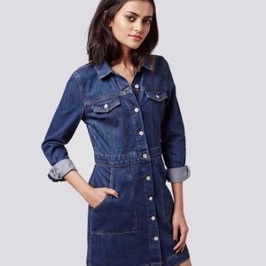 Topshop denim fitted mini dress
